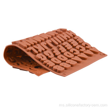 silikon huruf acuan coklat